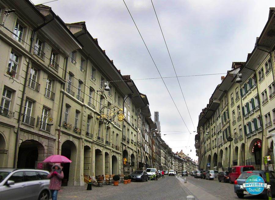 Arcades beneath the buildings in Bern