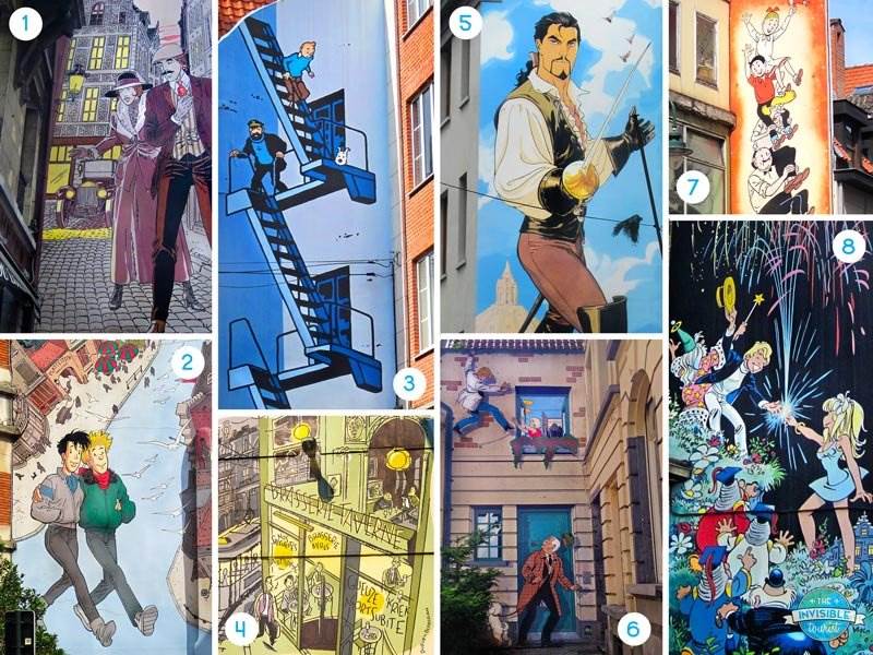 Brussels Comic Strip Walk Highlights