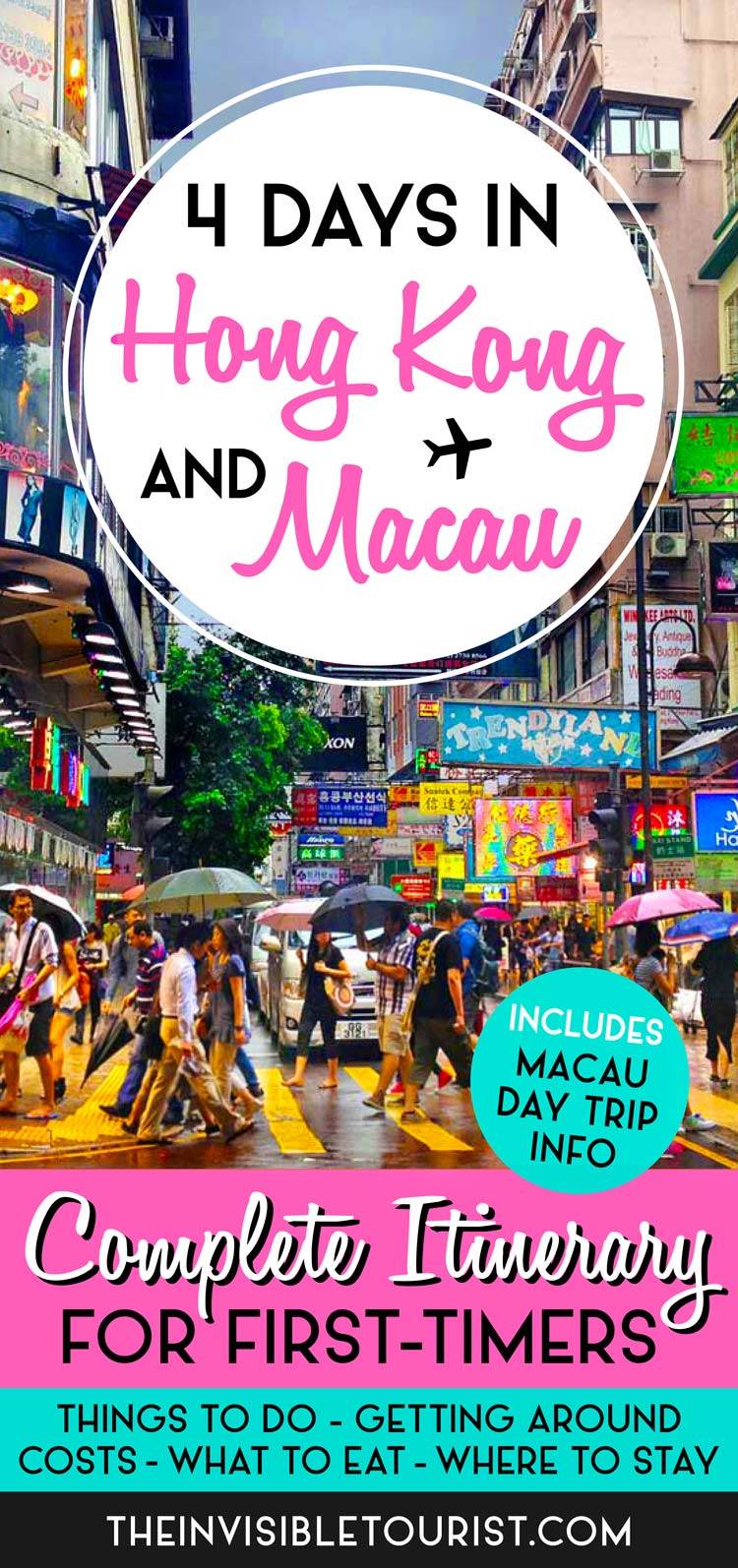 4 Day Hong Kong Itinerary: Complete Guide + Macau Day Trip