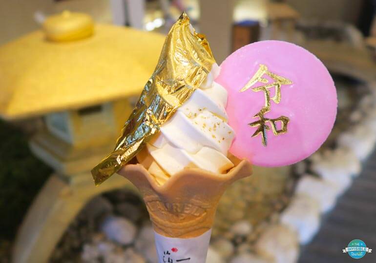 Gold leaf ice cream from Kanazawa