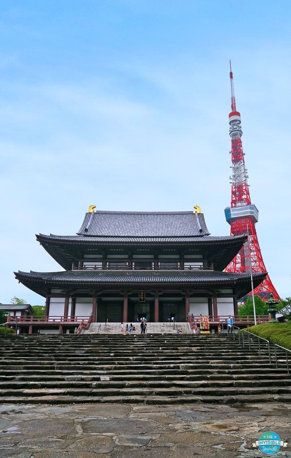 Zojo-ji and Tokyo Tower near the Shiba Park Hotel 