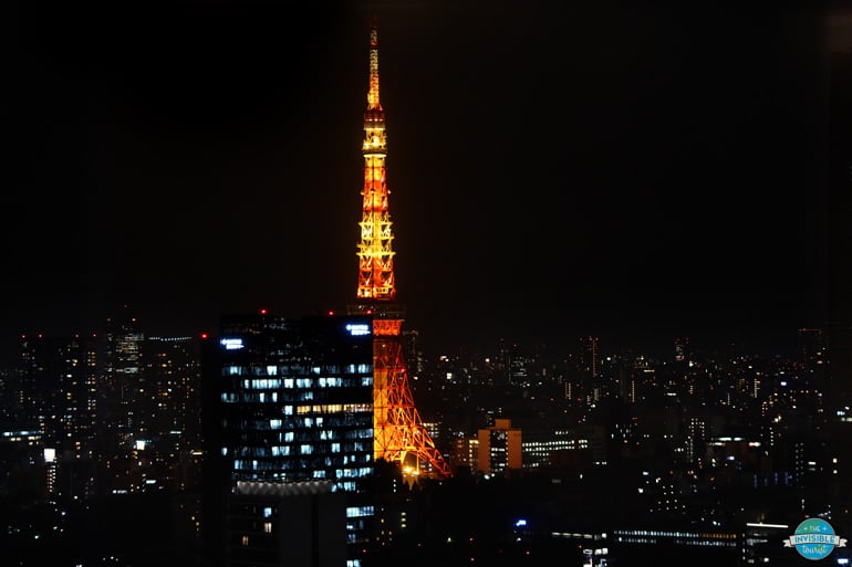 Tokyo Tower from Park Hotel Tokyo at Night