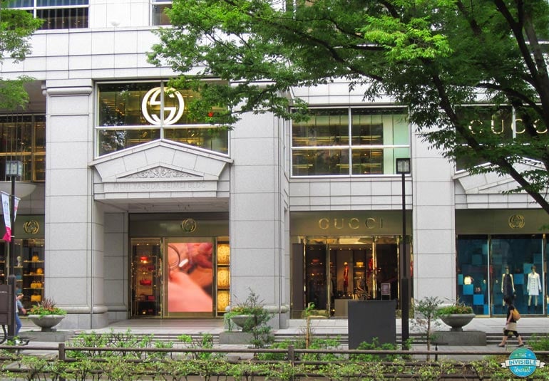 Luxury shopping in Shibuya along Omotesando