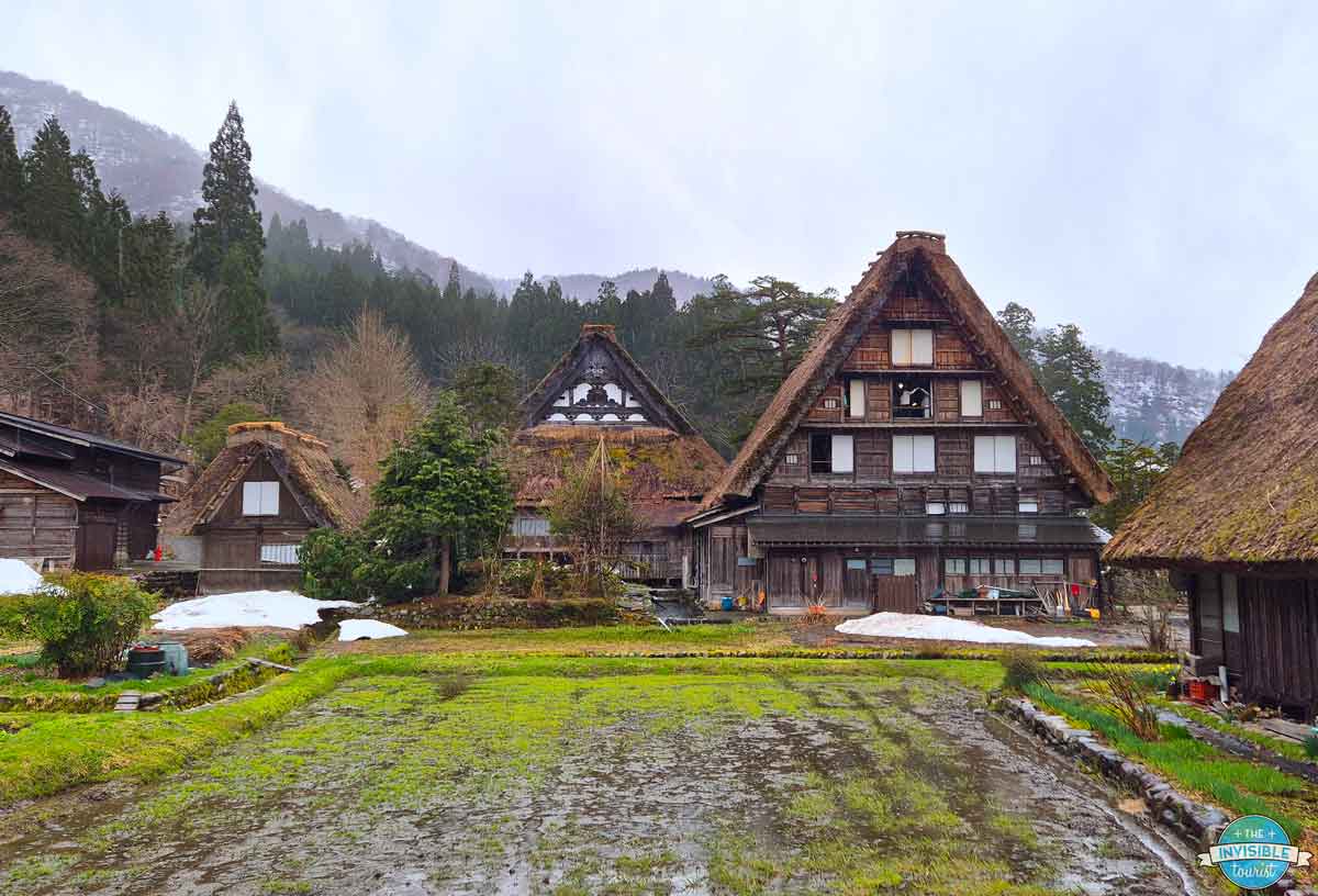 Shirakawago is a good day trip from Toyama, if it's not raining!