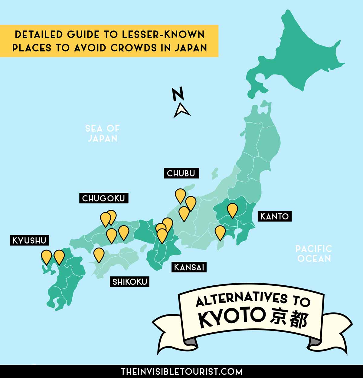Alternatives to Kyoto Map | The Invisible Tourist
