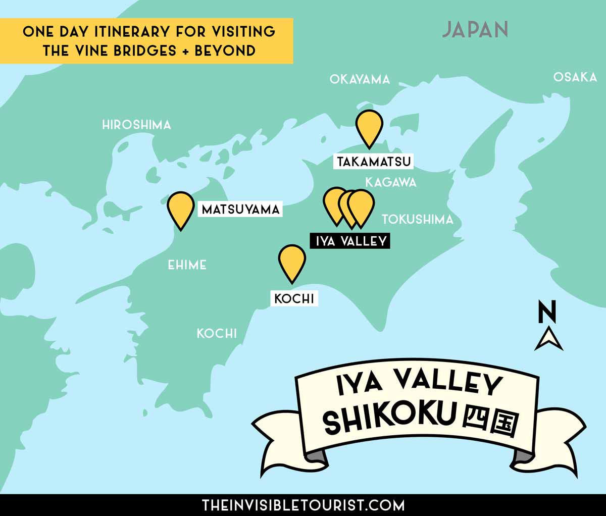 Iya Valley Map: Where is it? Where is the Iya Valley Japan: Iya Valley Shikoku Map
