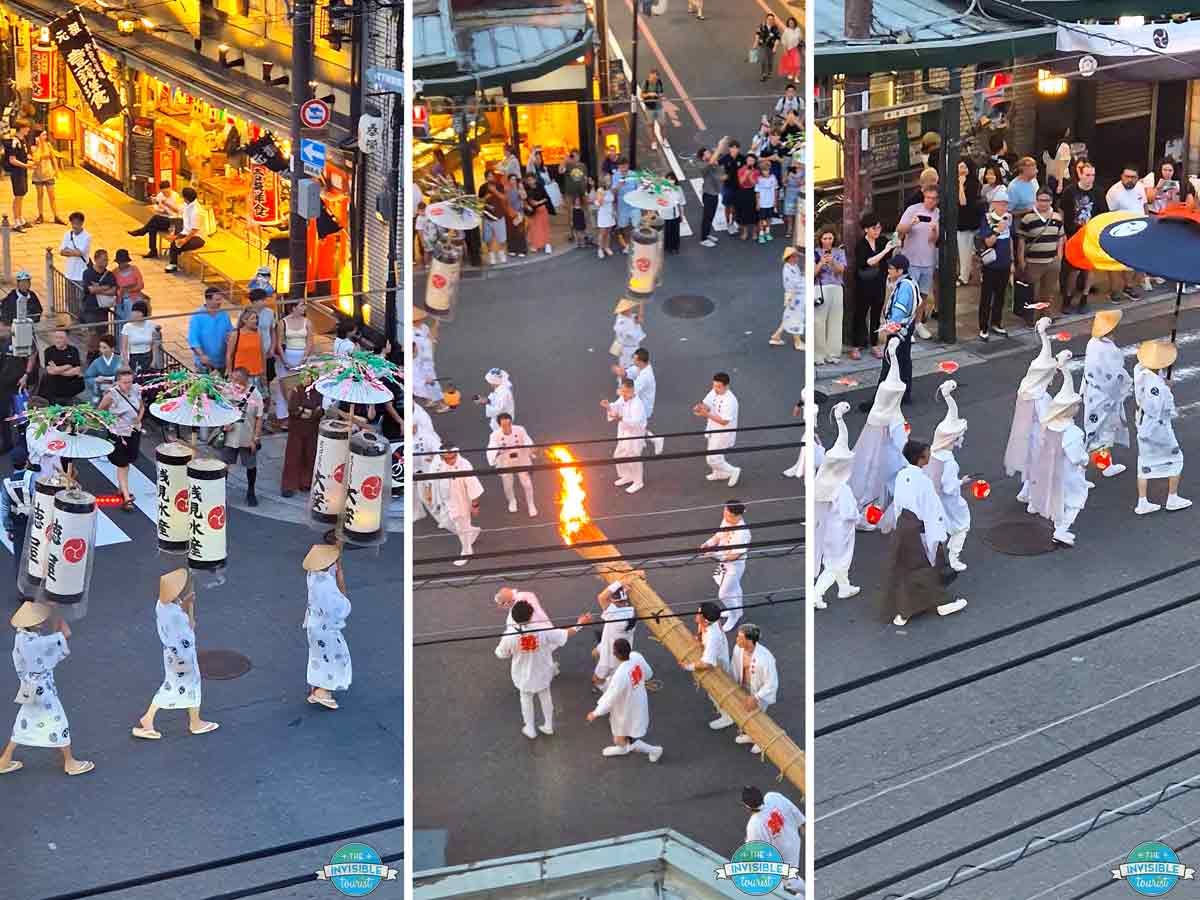 View of the Gion Matsuri Precession from the Hard Rock Cafe, Kyoto