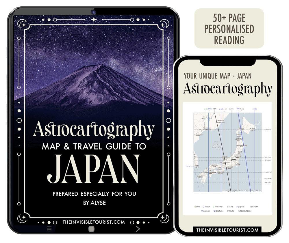 Astrocartography Map & Travel Guide to Japan | The Invisible Tourist