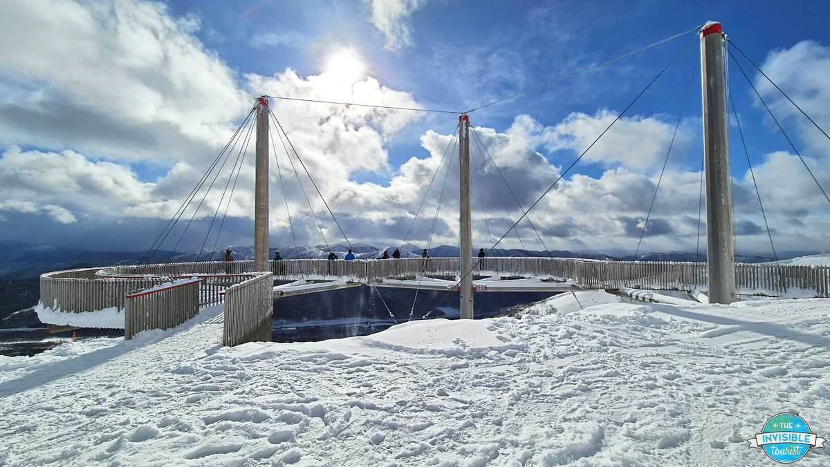 Cloud Walk platform in winter at the Terrace of Frosted Tree, Hoshino Resorts Tomamu