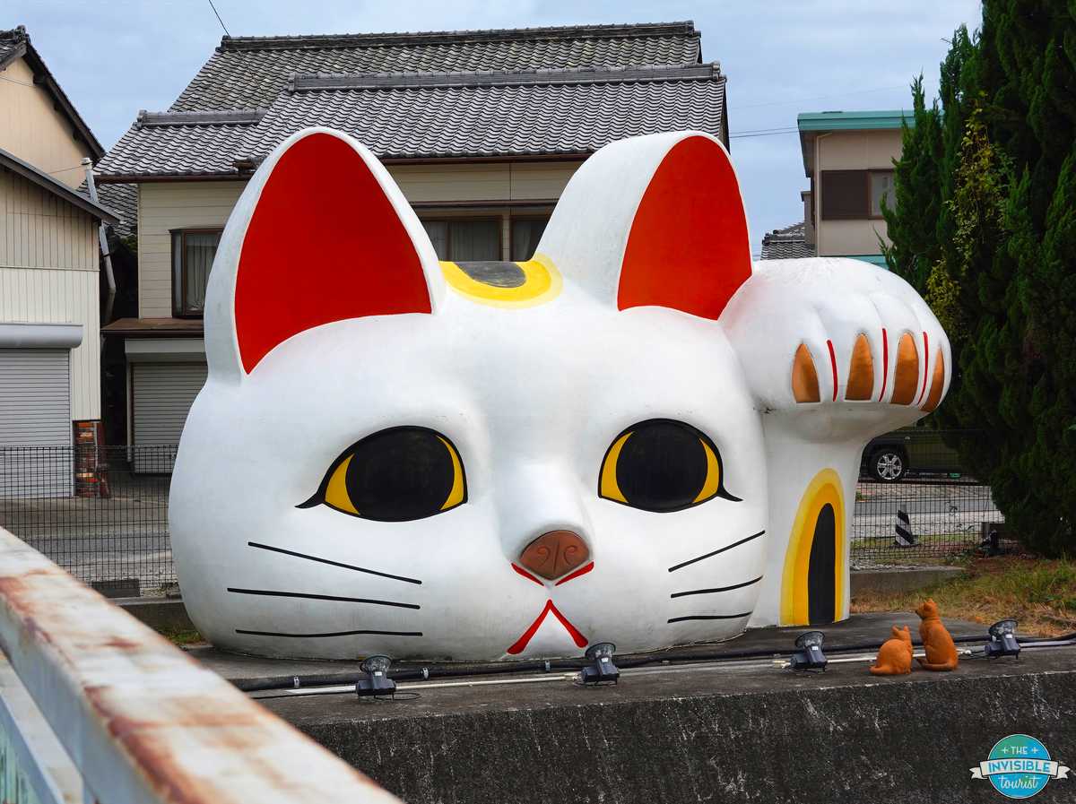 Tokonyan, the giant lucky cat head in Tokoname, Aichi